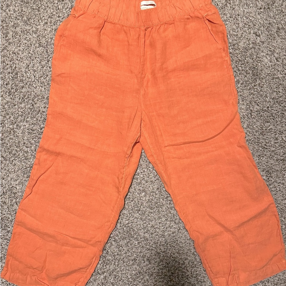 Cynthia Rowley Orange 100% Linen Pant Bottom- XL 🌻